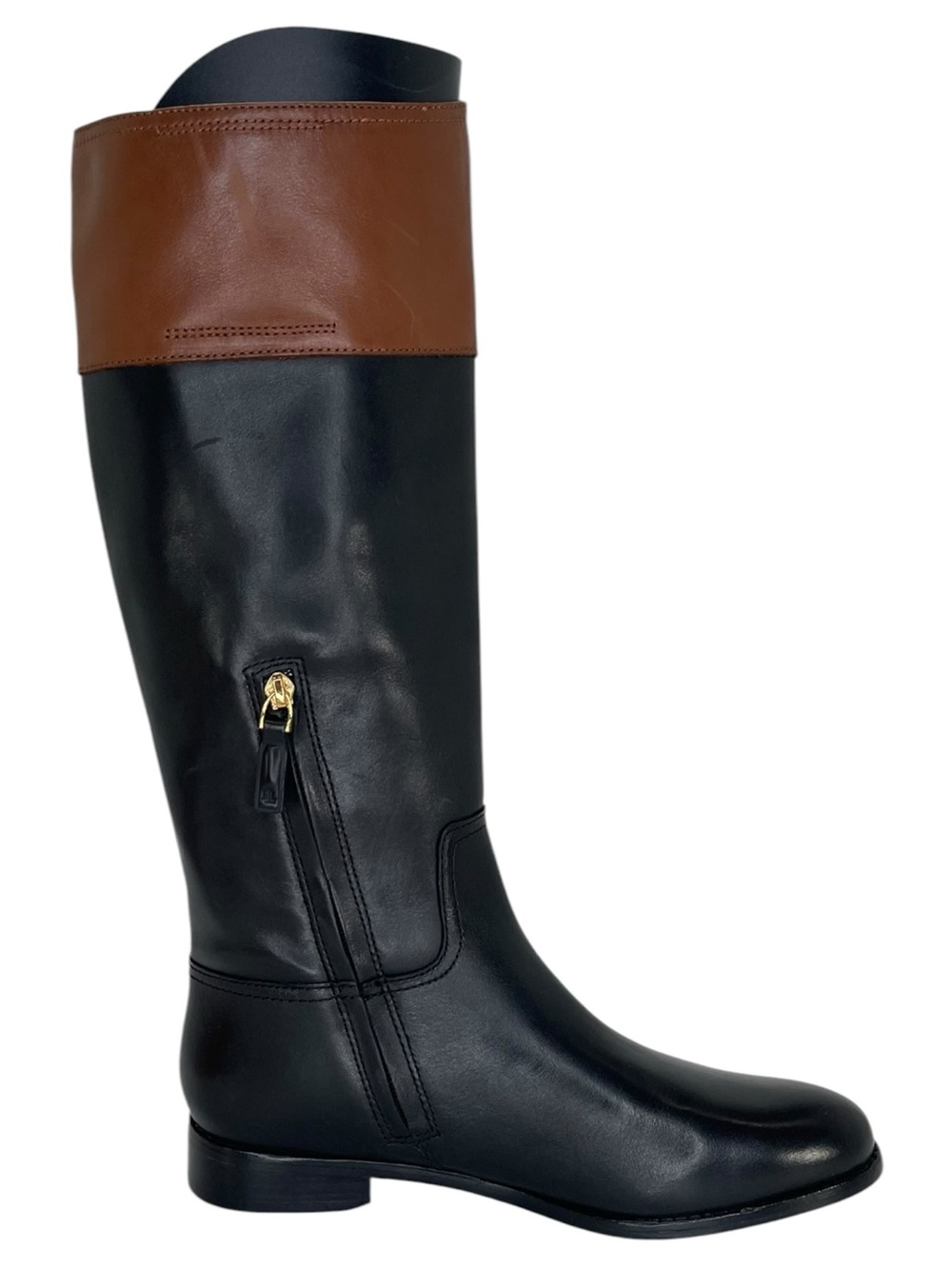 Lauren Ralph Lauren Justine Black Leather Knee High Womens Boots Size 9M - Picture 5 of 12